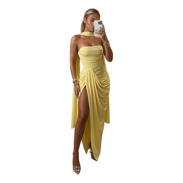 Yellow long dress