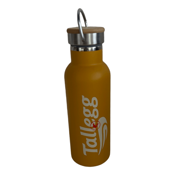 Yellow metal water bottle
