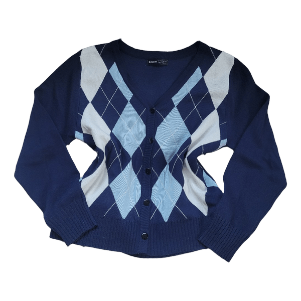 Shein argyle pattern cardigan