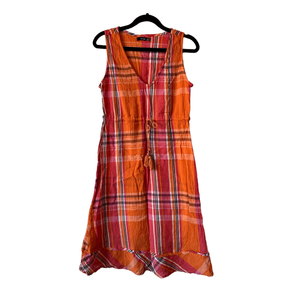 Orange plaid dress