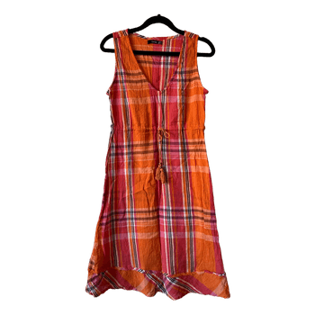 Orange plaid dress