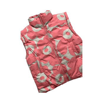 Marimekko pinkki untuvaliivi L