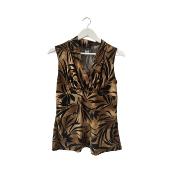 JKLA California / Y2K Brown / Black Sleeveless Top / Size M 