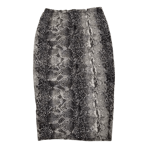 Sparkly snake print midi skirt
