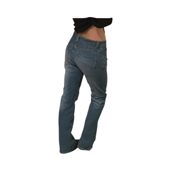 Blue flared jeans