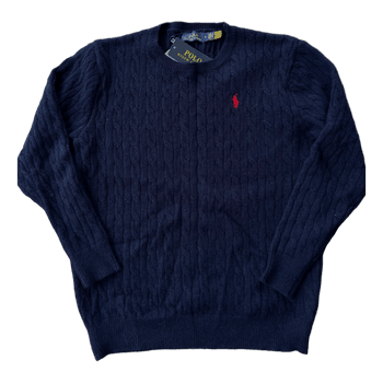 Navy cable knit sweater