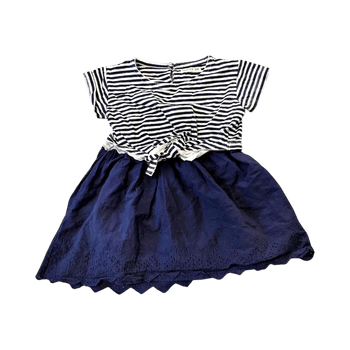 Navy striped summer dress