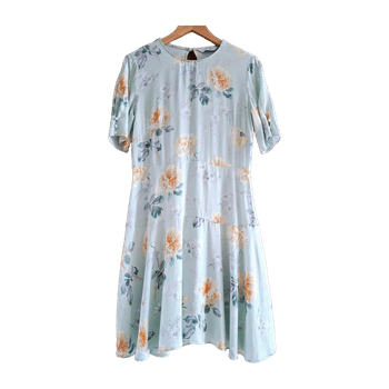 Other Stories pistacchio floral viscose dress 