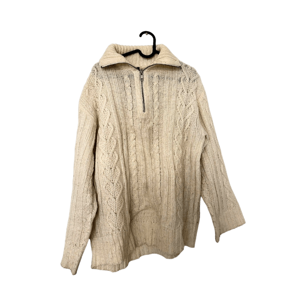 Beige neulepusero