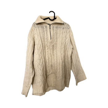 Beige neulepusero