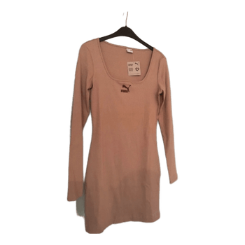 Square neck ribbed dress