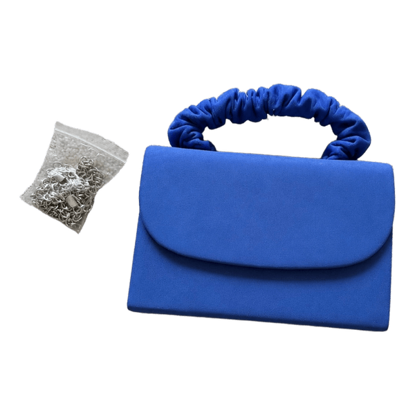 Blue clutch bag
