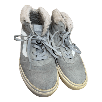 Grey fur lined sneakers