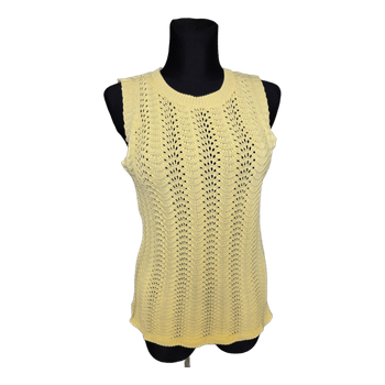 Yellow knit sleeveless top