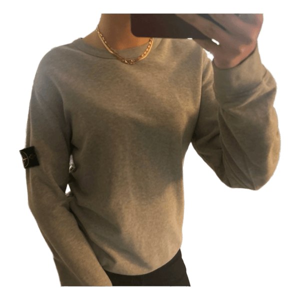 Grå Stone Island sweatshirt