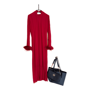Red long dress