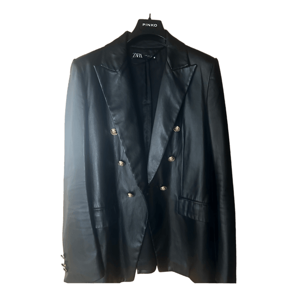 Zara faux leather blazer