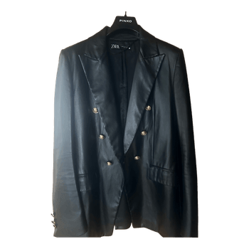 Zara faux leather blazer