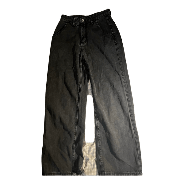Black wide leg jeans