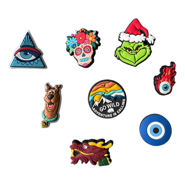 Various Jibbitz charms for Crocs