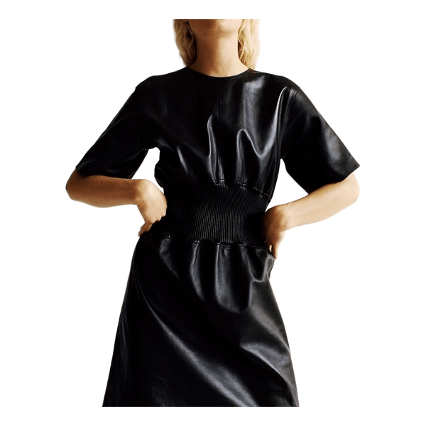 Black Arket leather dress