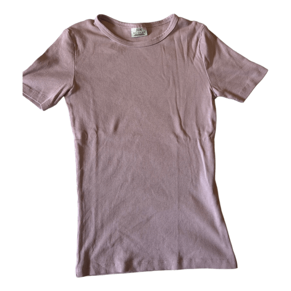 Lyserød JDY ribbet t-shirt