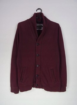 Burton Menswear burgundy cardigan