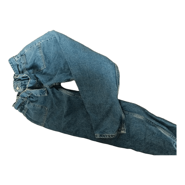 Blå jeans med elastik