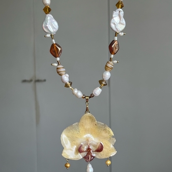 Orchid necklace
