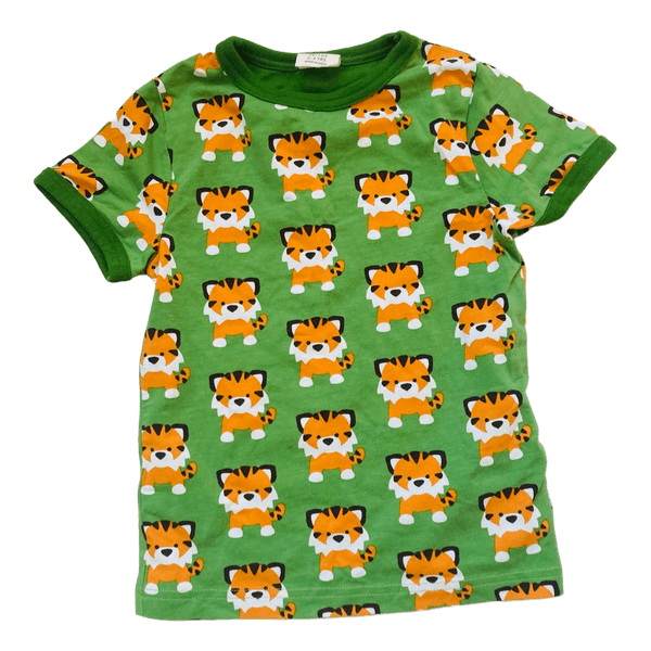 Maxomorra Green tiger print t-shirt