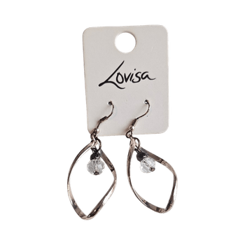 Silver drop dangle earrings