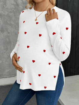 Maternity heart print tee
