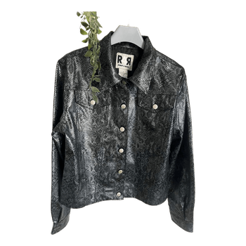 Black snakeskin print jacket