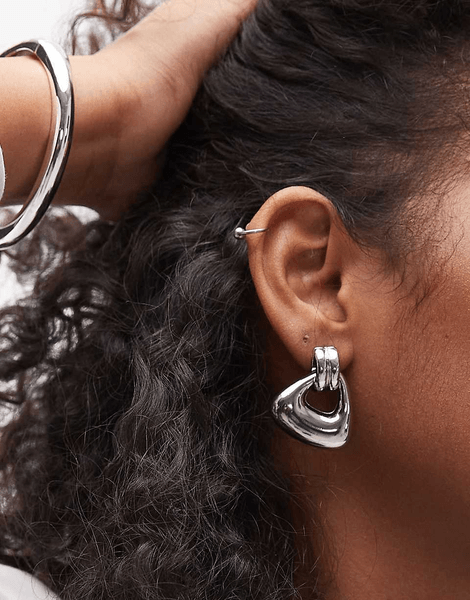 Triangular knocker earrings