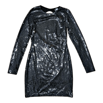 Black sequin mini dress