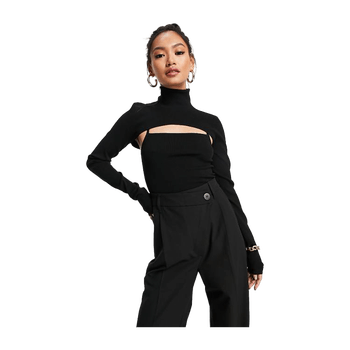 Turtleneck cut-out top