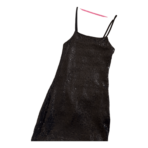 Black sequin mini dress