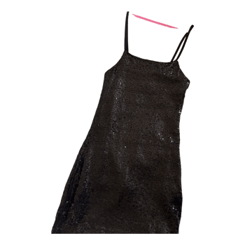 Black sequin mini dress