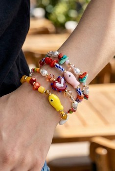 Beaded charm bracelets
