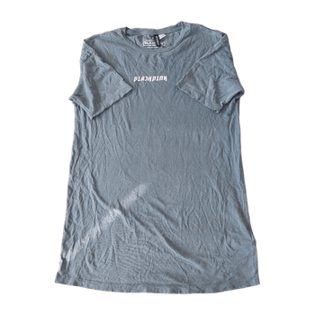 Grey graphic long t-shirt