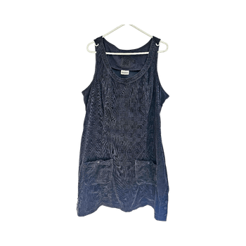 Black sleeveless tunic dress