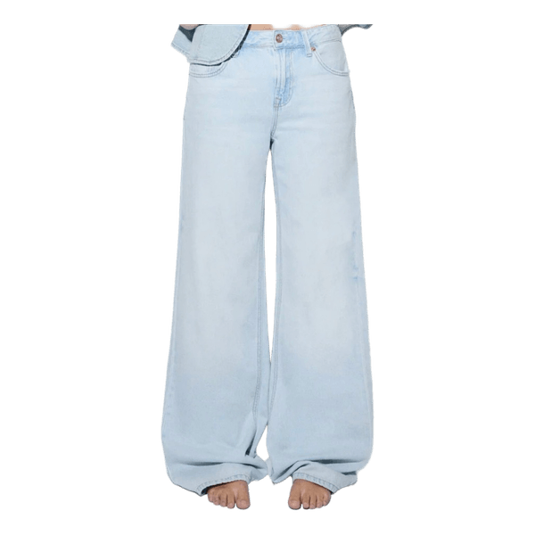 Stradivarius lyseblå wide leg jeans