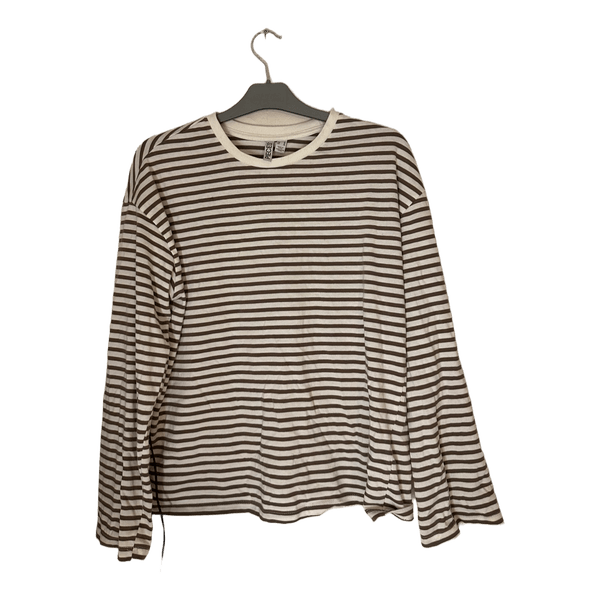 Stribet langærmet t-shirt
