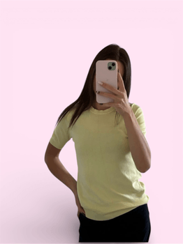 Yellow short sleeve top