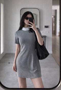 Arket Grey casual mini dress