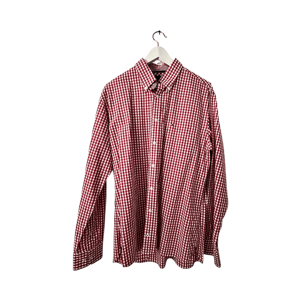 TOMMY HILFIGER Punavalkoinen ruudullinen kauluspaita