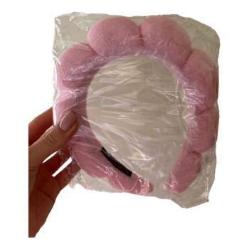 Pink terry headband