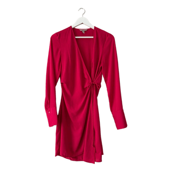 Pink wrap dress