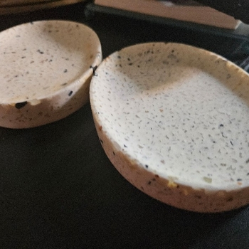 pyöreät terrazzo saippua-astiat, 2 kpl