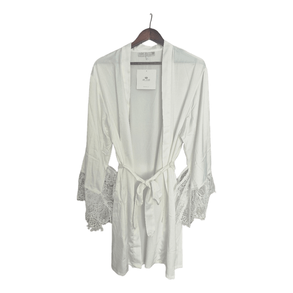 White lace robe